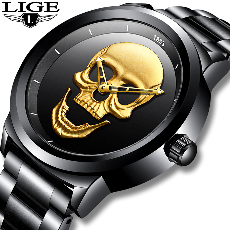 Luxury Watch Exhibition - นาฬิกากีฬา Lige ผู้ชายแบรนด์ชั้นนำนาฬิกาควอตซ์สำหรับผู้ชายสแตนเลสนาฬิกากันน้ำนาฬิกาข้อมือชาย relogio masculino