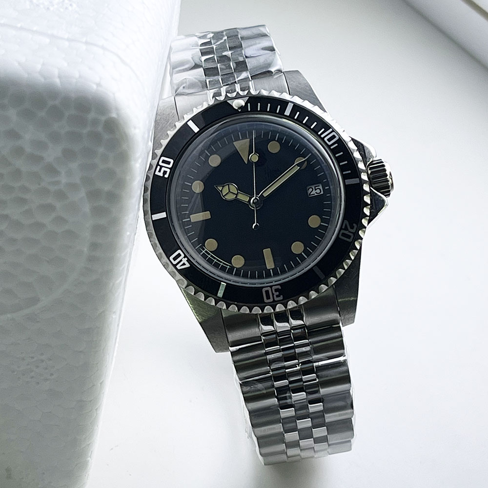 Diver Watch 300M - หน้าปัดสีดำ 39 มม. ตัวเรือนเหล็ก นาฬิกาจักรกลสำหรับผู้ชาย จีน