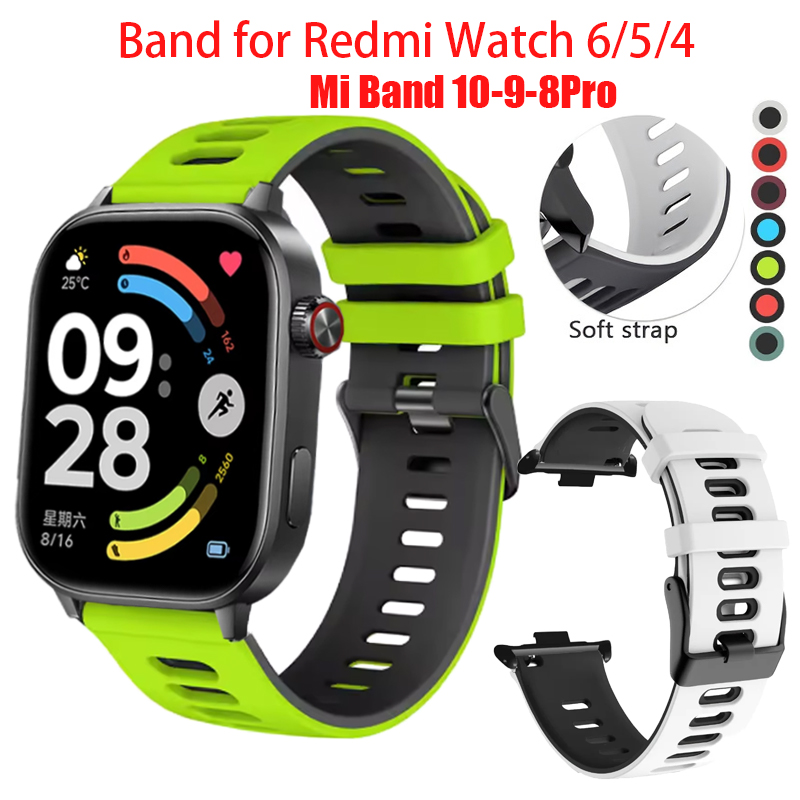 Xiaomi Luxury Watch - สายซิลิโคนสำหรับนาฬิกา Redmi 4 5 6 สายรัดข้อมือสมาร์ทวอทช์สำหรับ