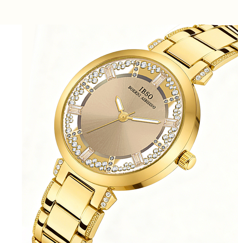 Luxury Watch Index - แบรนด์หรูนาฬิกาผู้หญิงสีทองเหล็กหน้าปัดเล็กกันน้ำแฟชั่นนาฬิกามือหญิงใหม่สง่างามสุภาพสตรีนาฬิกาข้อมือสีเขียว