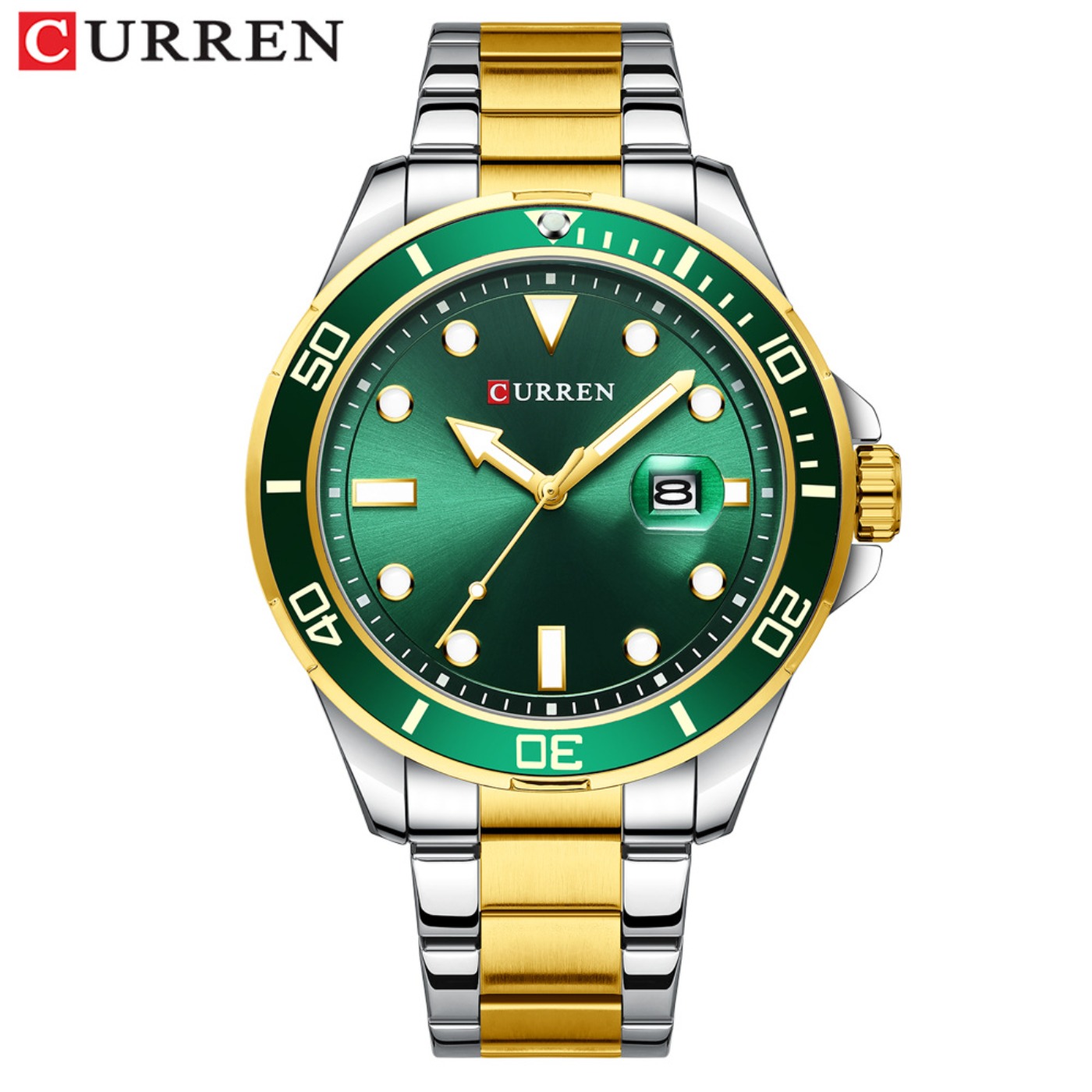 CURREN ซีรีส์น้ำเขียวกรีนวอเตอ - Luxury Watch Brands บทวิจารณ์และราคา