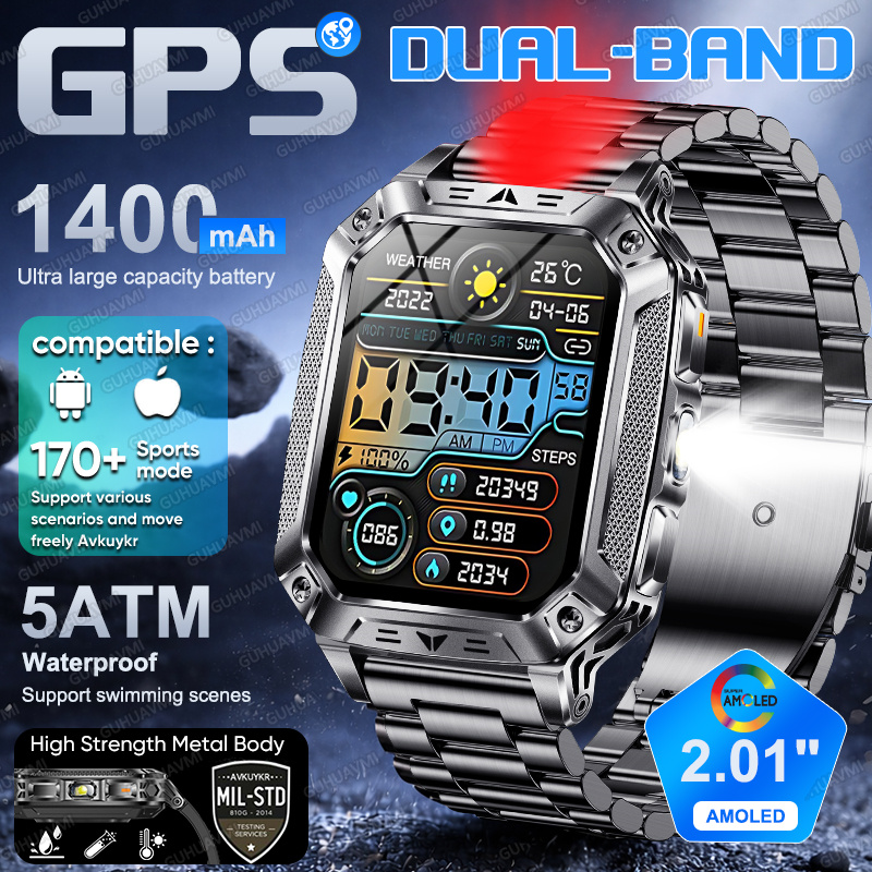 2026 นาฬิกาสมาร์ท GPS แบบดูอัล - Gmt Dual Timezone Watch บทวิจารณ์และราคา