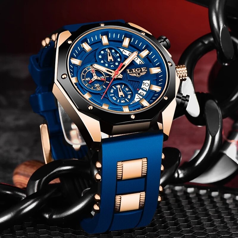 Lige นาฬิกาแฟชั่นผู้ชายแบรนด์ช - Luxury Watch Exhibition บทวิจารณ์และราคา