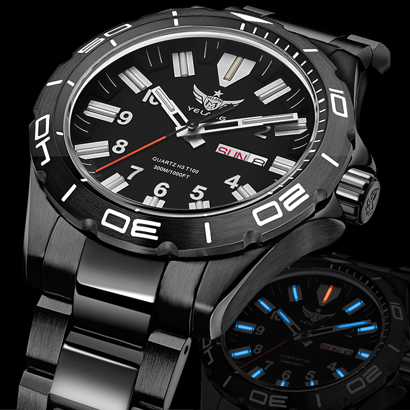YELANG V1036 นาฬิกาควอตซ์ผู้ชา - Diver Watch 300M บทวิจารณ์และราคา