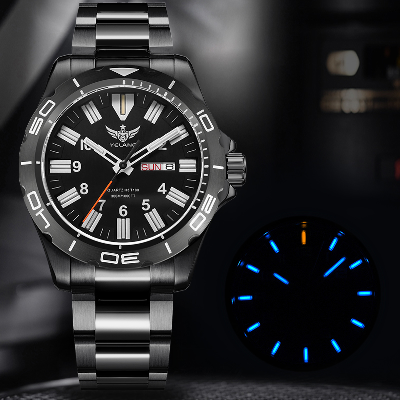 YELANG V1036 นาฬิกาควอตซ์ผู้ชา - Diver Watch 300M บทวิจารณ์และราคา