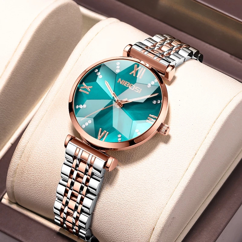 NIBOSI แฟชั่น Rhombus Mirror ส - Luxury Watch Index บทวิจารณ์และราคา