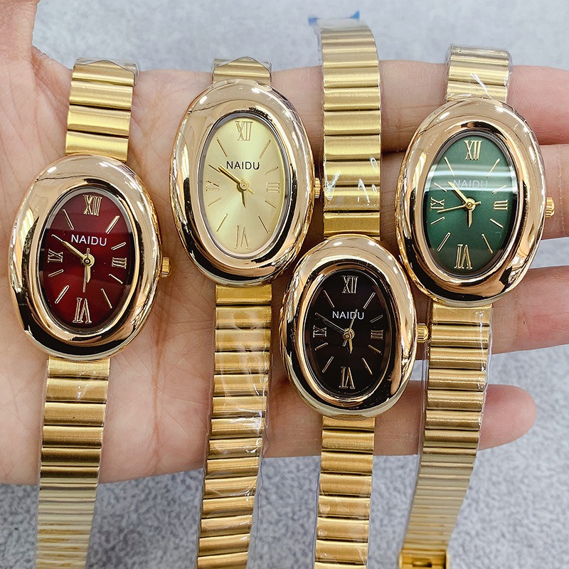 นาฬิกาควอตซ์ผู้หญิงทรงรีสีทองแ - Luxury Watch Index บทวิจารณ์และราคา