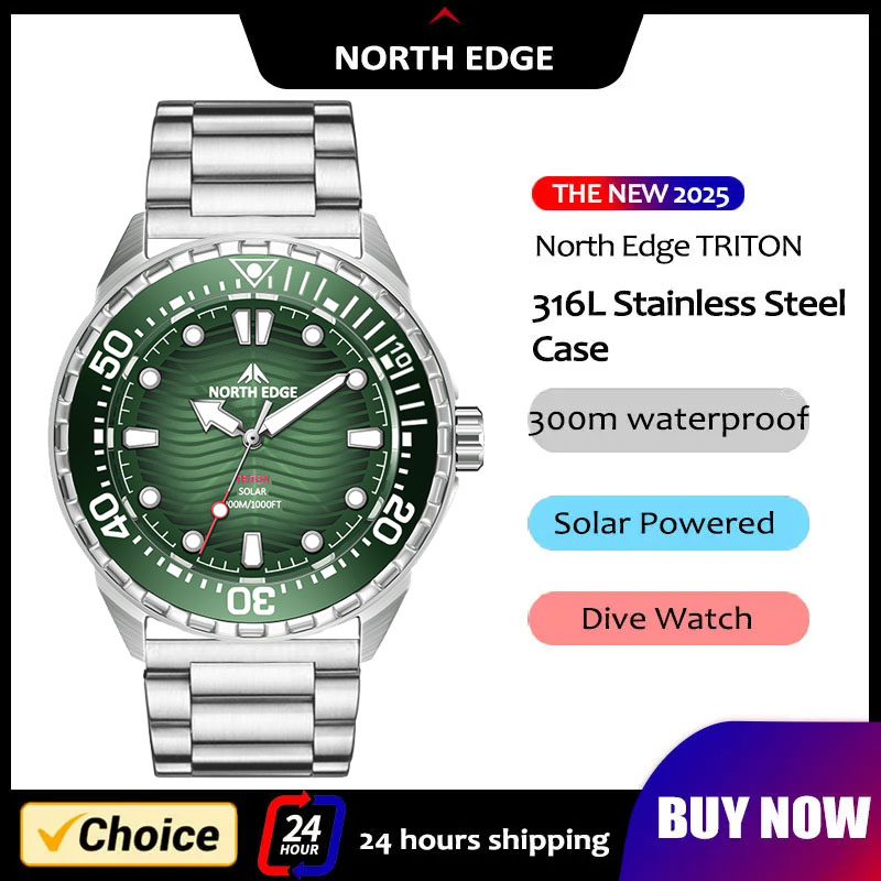 นาฬิกาดำน้ำพลังงานแสงอาทิตย์ N - Diver Watch 300M บทวิจารณ์และราคา