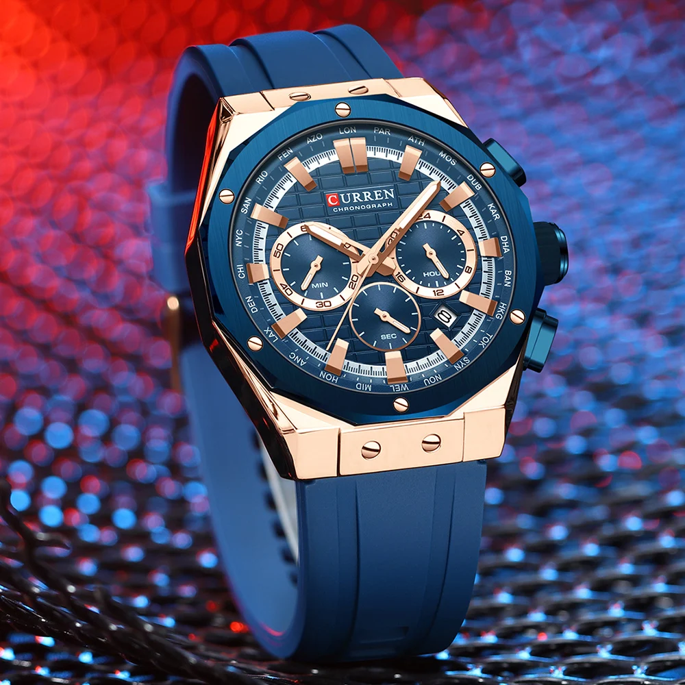 CURREN นาฬิกาสะท้อนแสงโครโนกรา - Luxury Watch Exhibition บทวิจารณ์และราคา