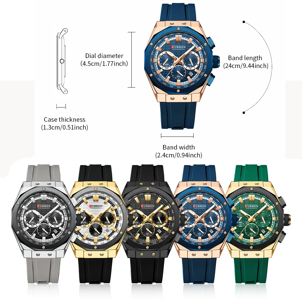 CURREN นาฬิกาสะท้อนแสงโครโนกรา - Luxury Watch Exhibition บทวิจารณ์และราคา