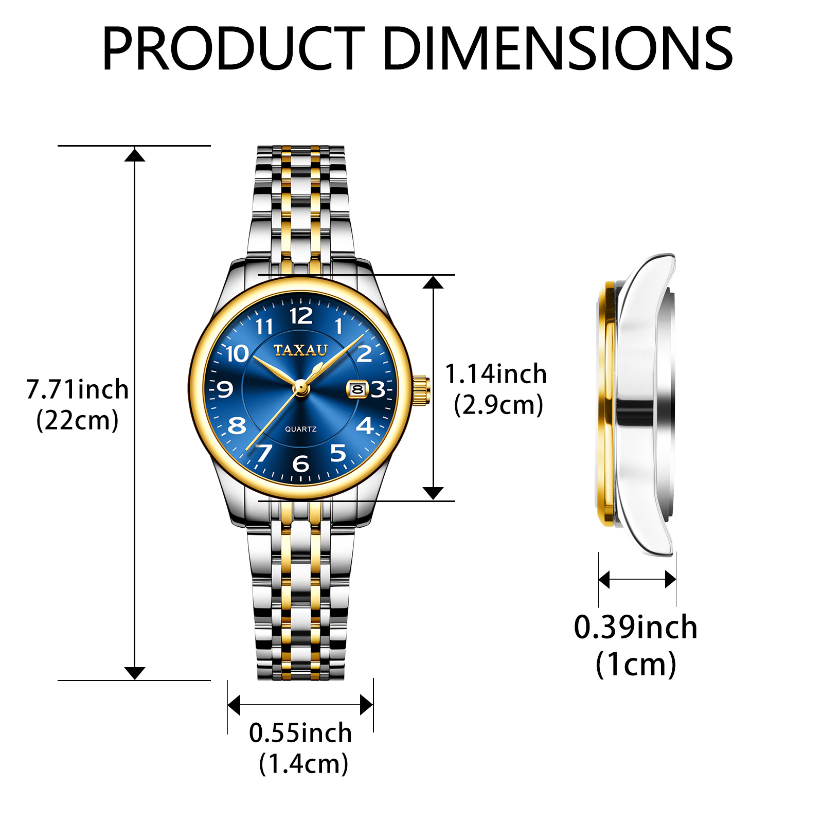 Taxau นาฬิกาควอทซ์สแตนเลสสตีลก - Luxury Watch Deals บทวิจารณ์และราคา