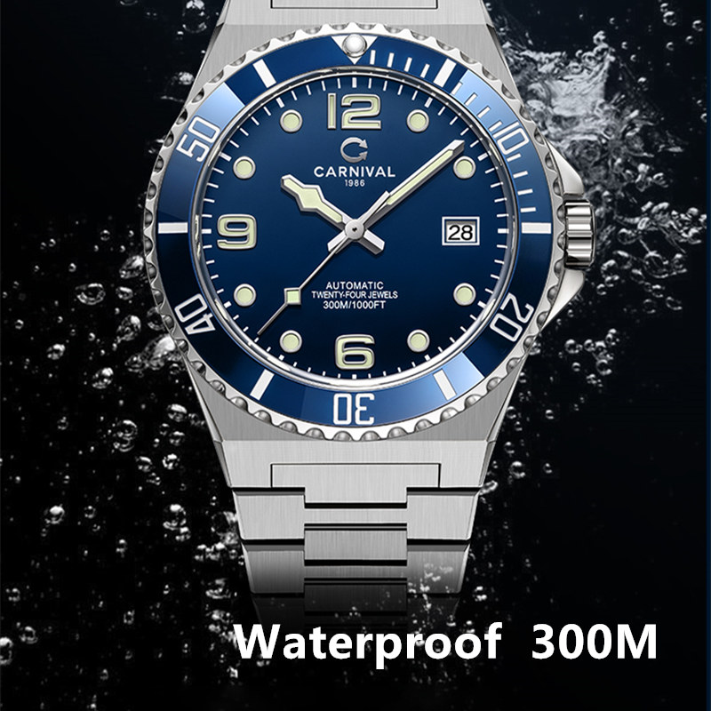 คาร์นิวัล NH35 MIYOTA นาฬิกาอั - Diver Watch 300M บทวิจารณ์และราคา