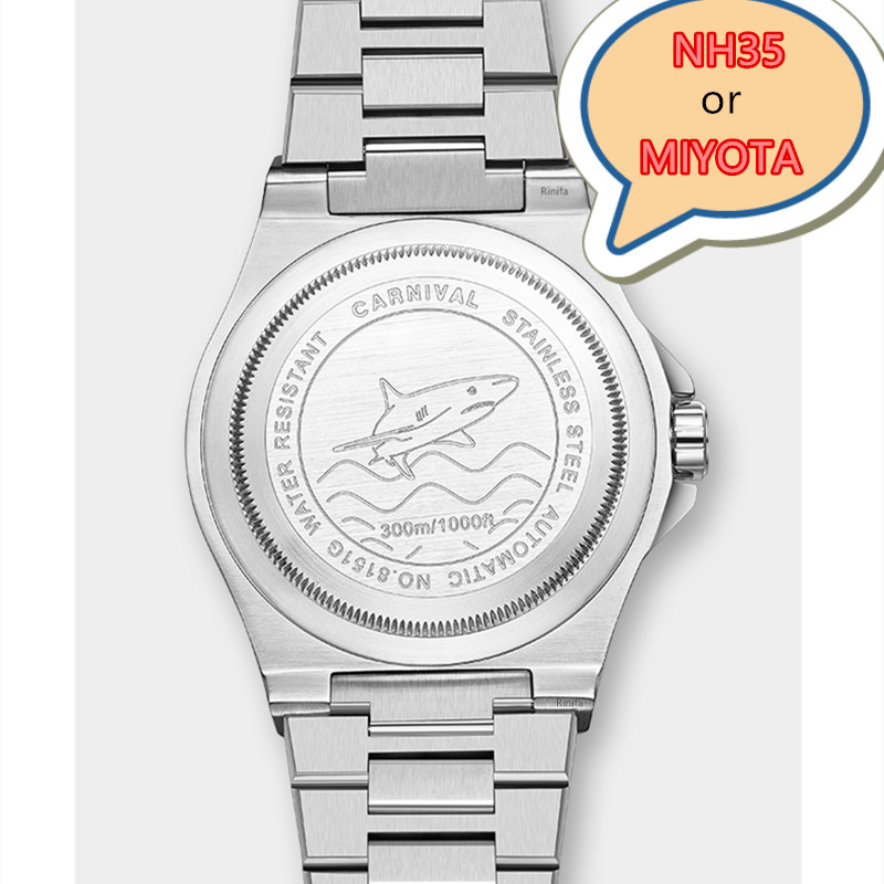 คาร์นิวัล NH35 MIYOTA นาฬิกาอั - Diver Watch 300M บทวิจารณ์และราคา