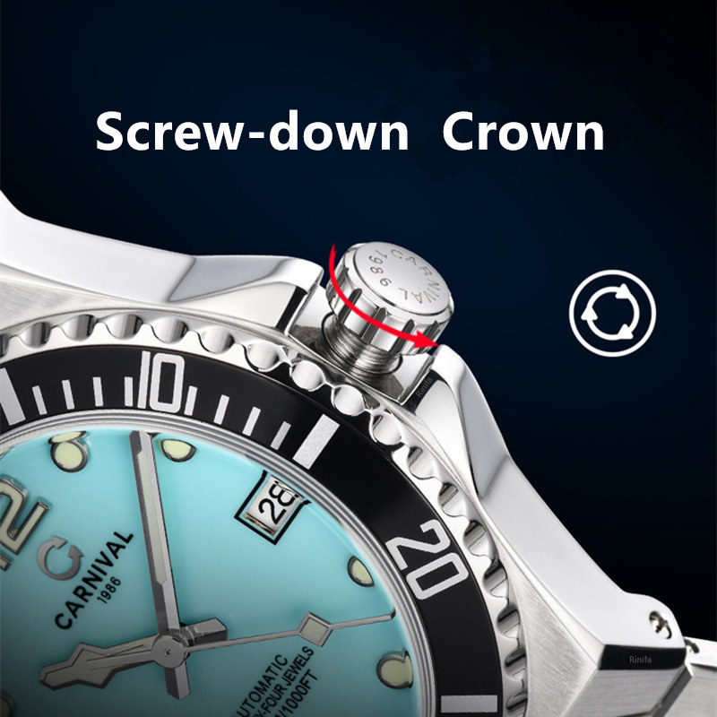 คาร์นิวัล NH35 MIYOTA นาฬิกาอั - Diver Watch 300M บทวิจารณ์และราคา