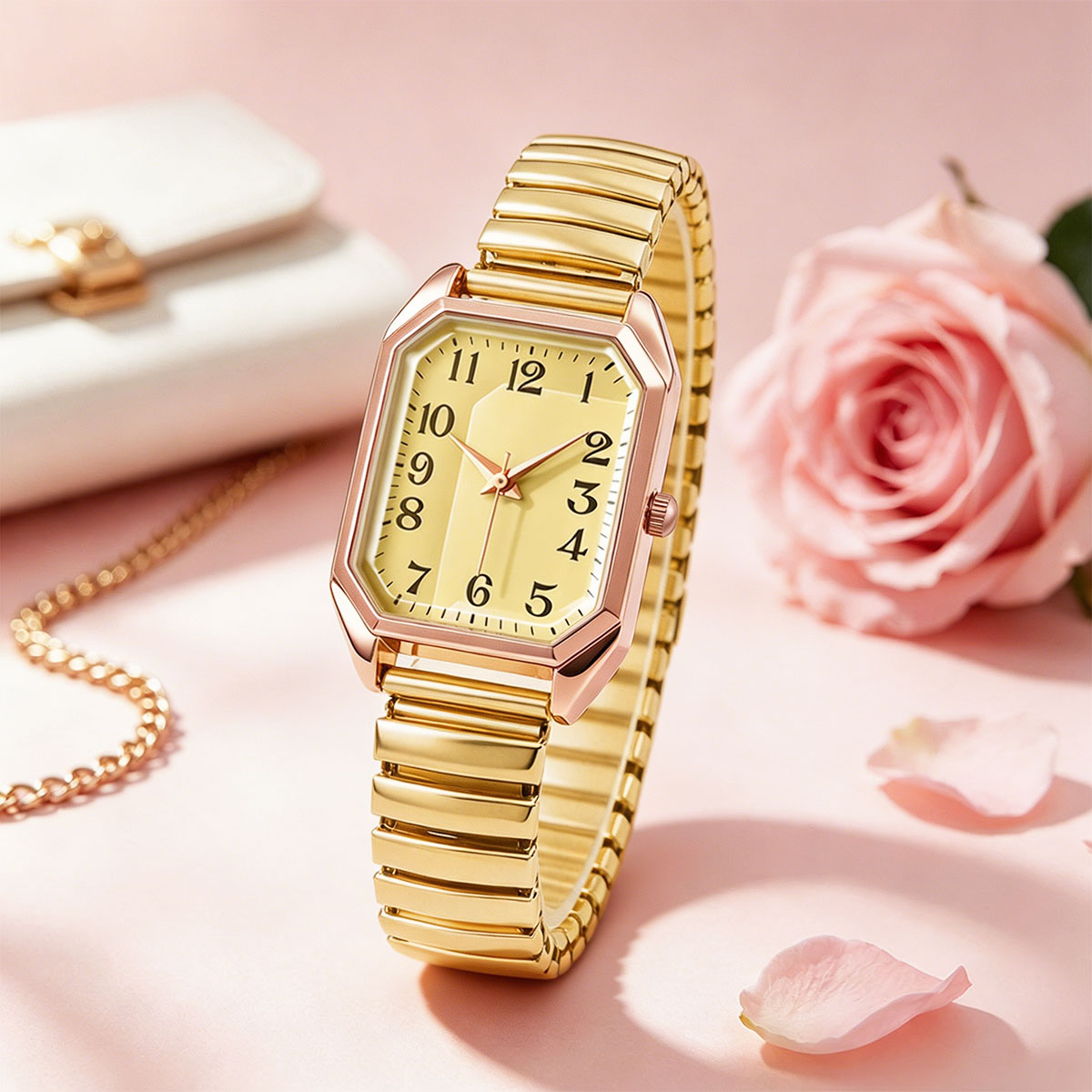 นาฬิกาข้อมือควอตซ์ทรงสี่เหลี่ย - Luxury Watch Deals บทวิจารณ์และราคา