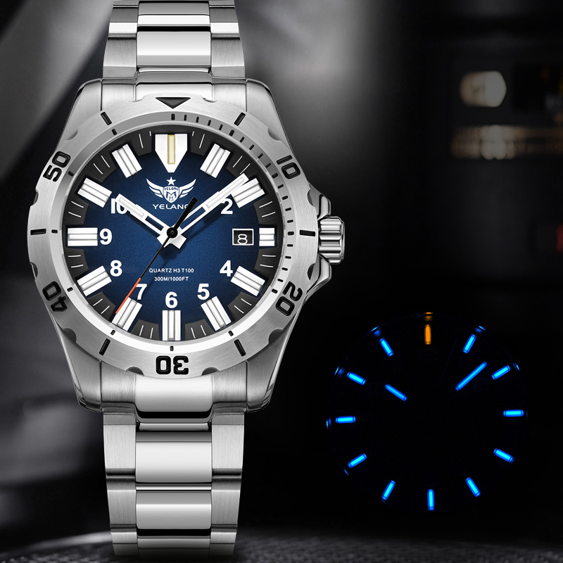 YELANG V1036 42 มม.ผู้ชายควอตซ - Diver Watch 300M บทวิจารณ์และราคา