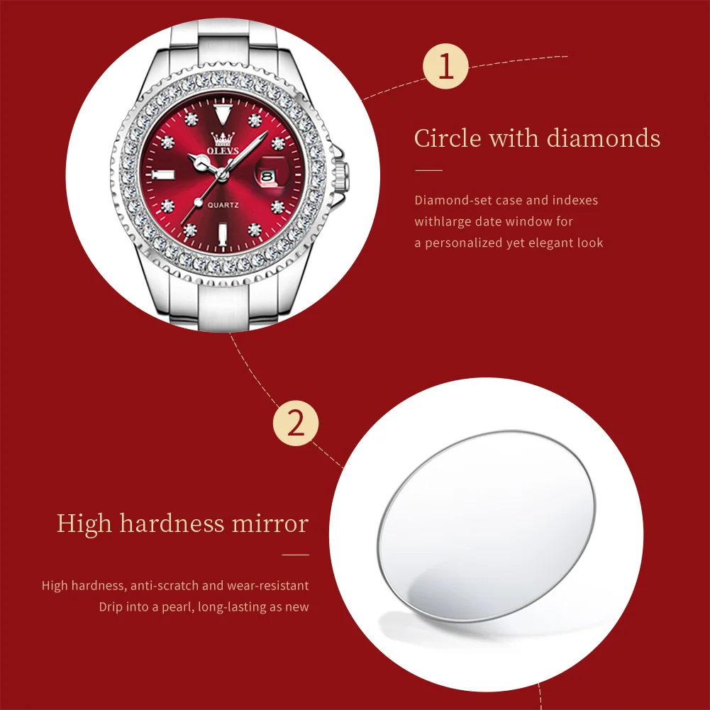 OLEVS นาฬิกาควอตซ์สำหรับผู้หญิ - Lux Watch บทวิจารณ์และราคา