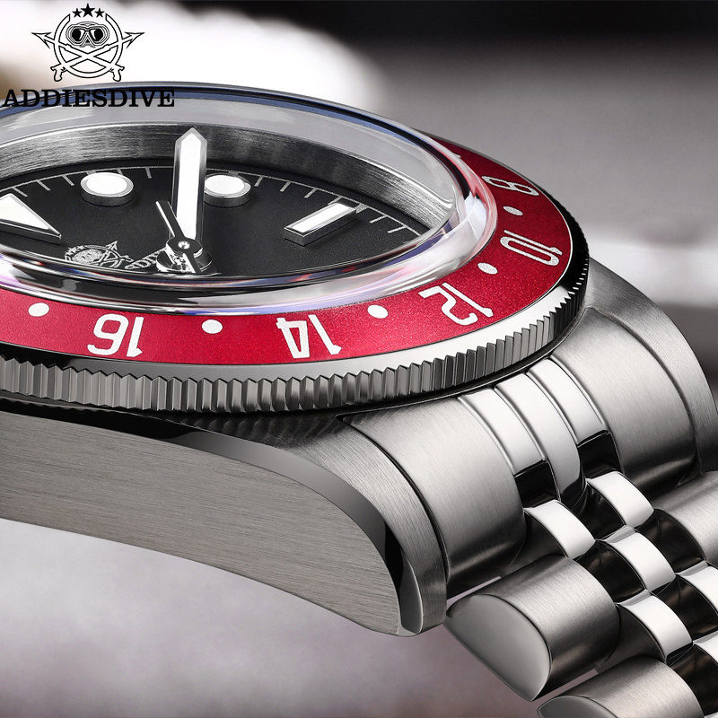 ADDIESDIVE นาฬิกาดำน้ำสำหรับผู - Gmt Dual Timezone Watch บทวิจารณ์และราคา